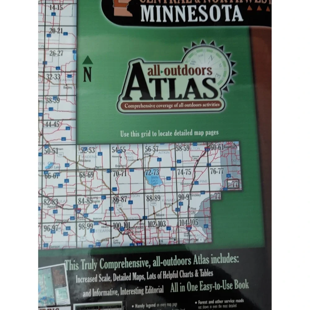 Central & Northwest Minnesota All Outdoors Atlas by Sportsman's Connection VG